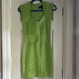 Elegant Green Bandage Dress